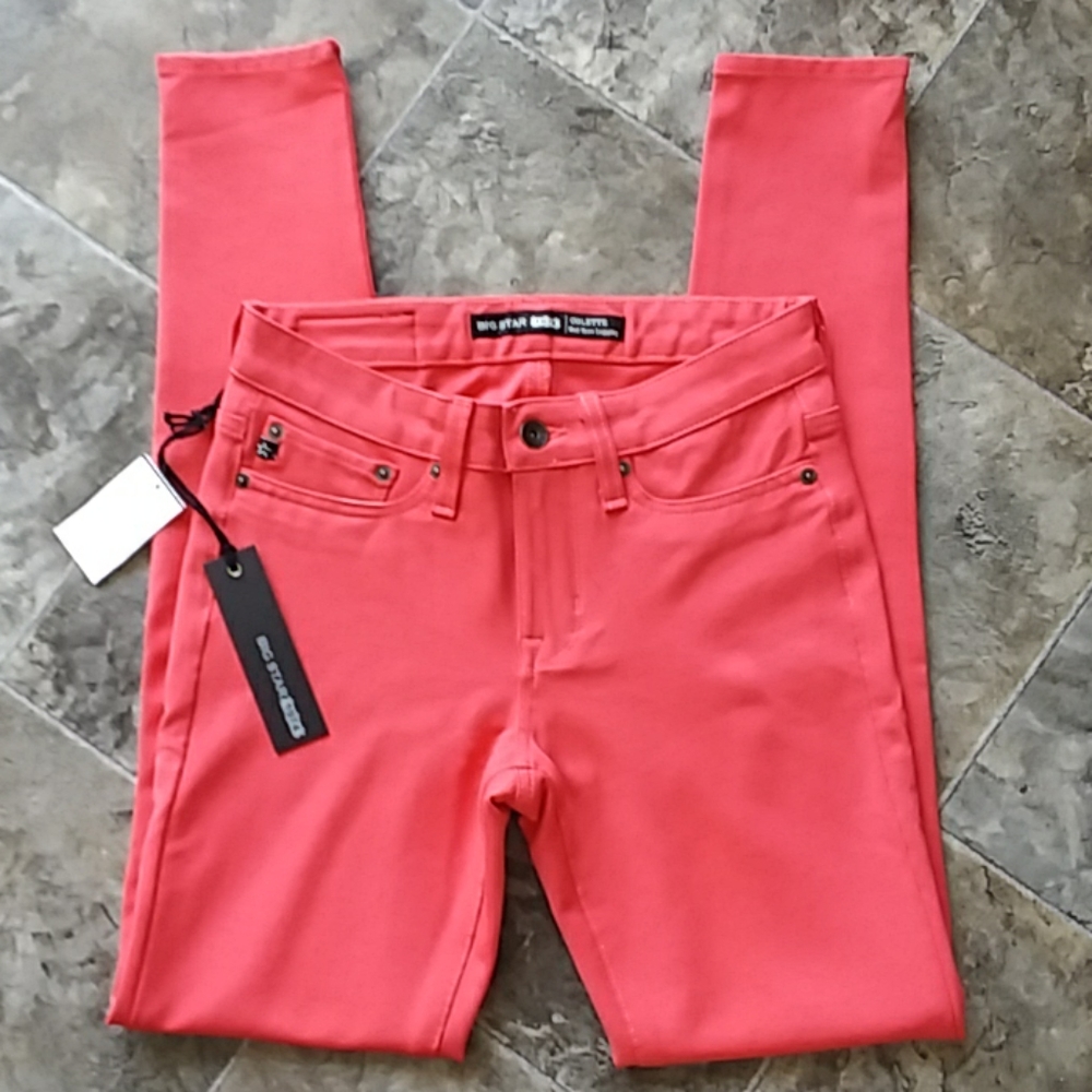NWT Big Star coral pink legging size 26